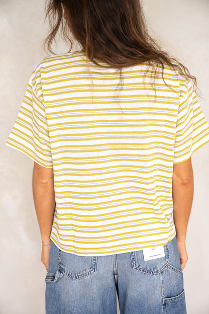 Mustard Vintage Striped Tee