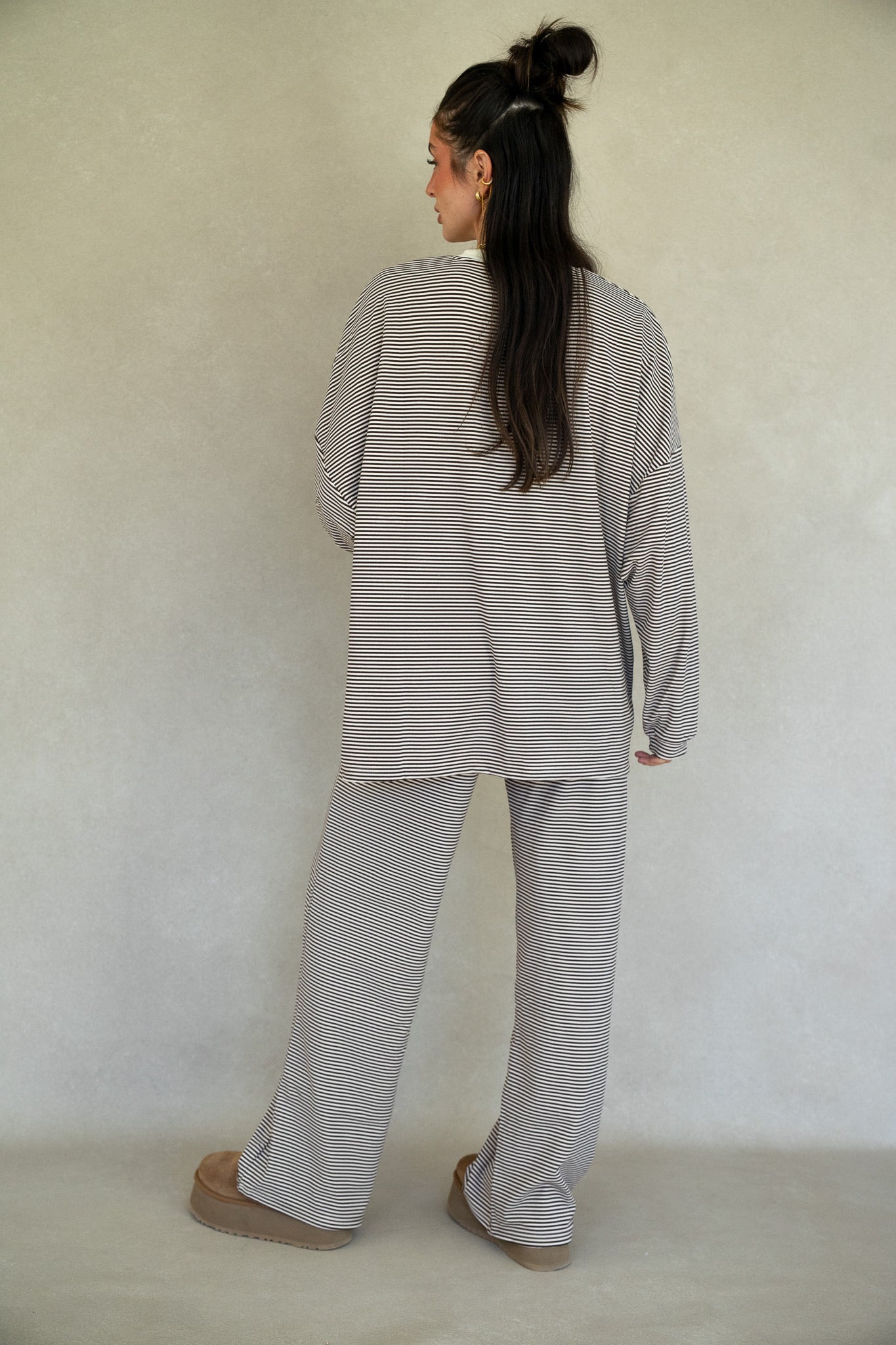 Katy Striped Top - Chocolate