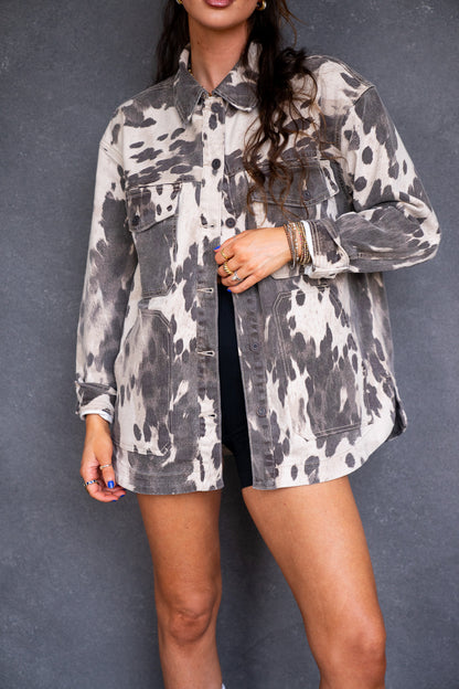Cow Print Shacket