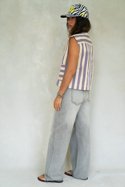 FRNCH Striped Vest