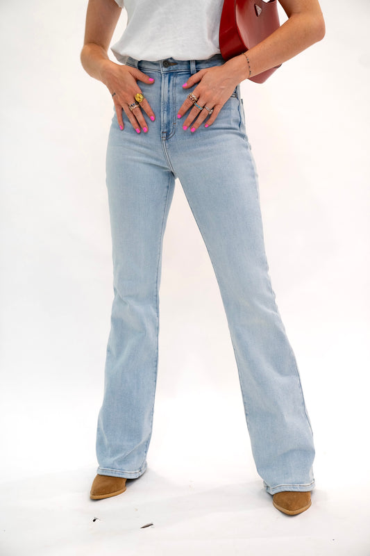 Happi High Rise Flare Jeans (Multiple Colors)