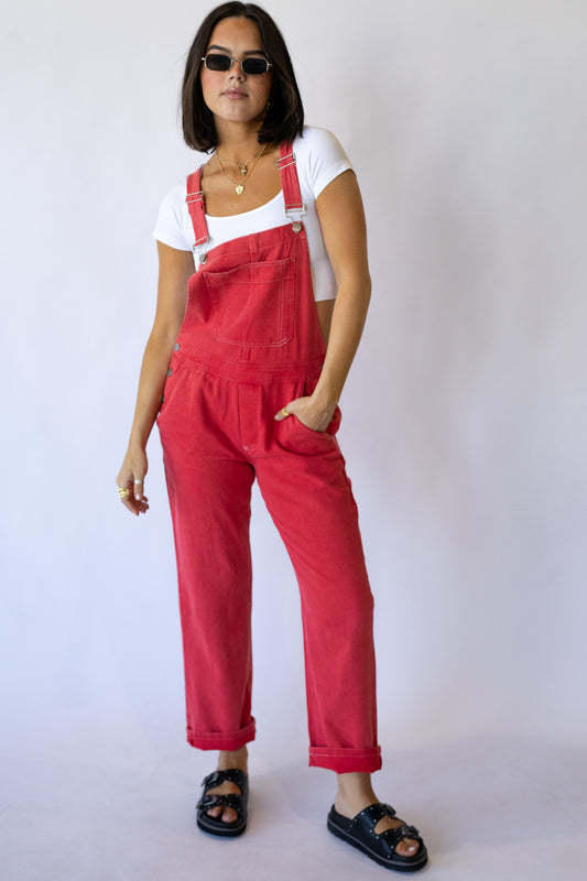 Red Rose Overalls
