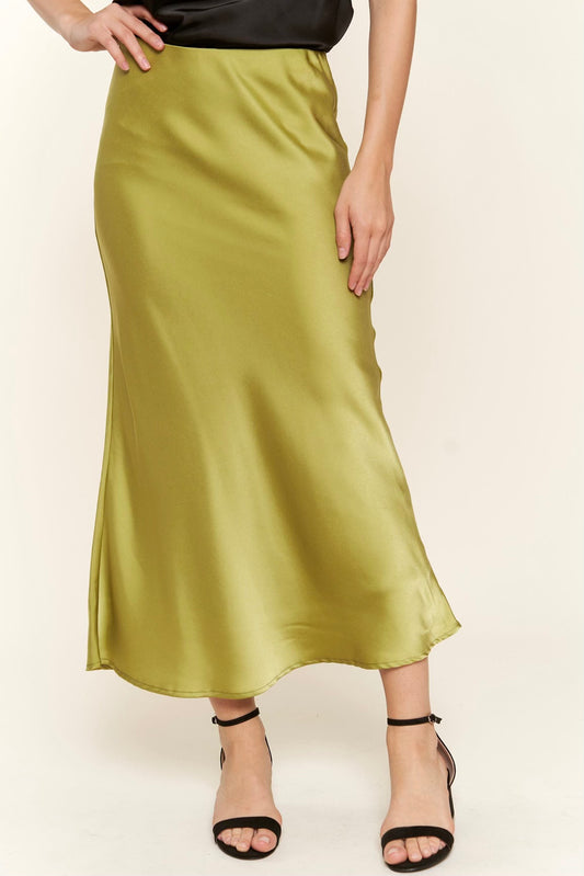 Satin Midi Skirt (multiple colors)