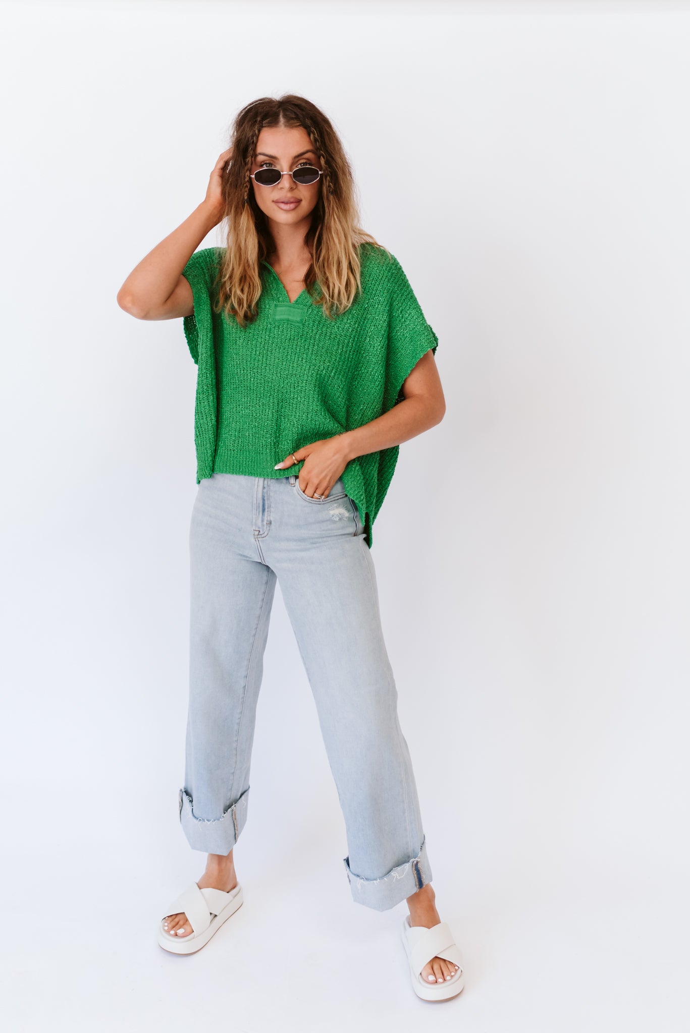 Slouchy Knit Top (Multiple Colors)