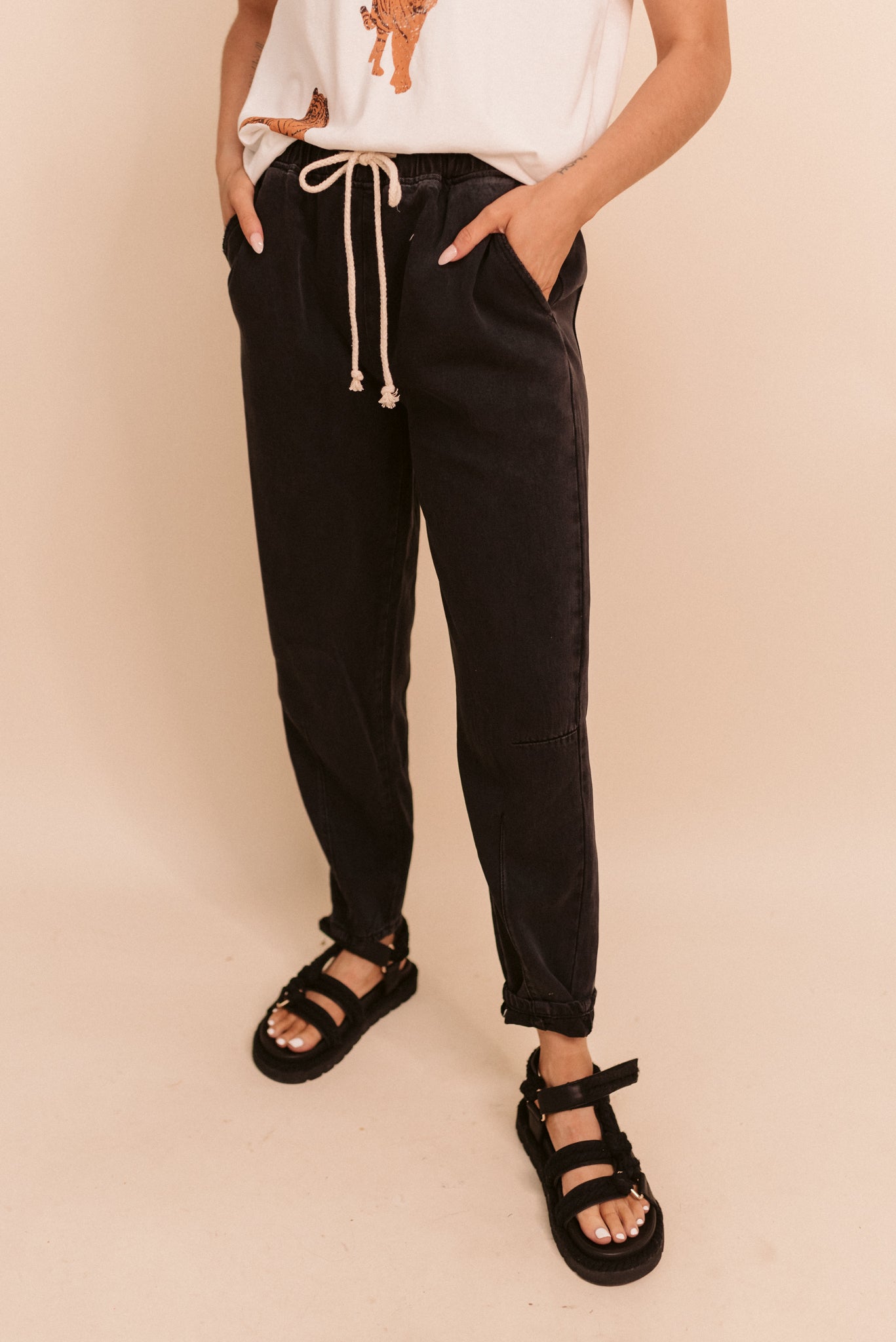 Black Drawstring Pants