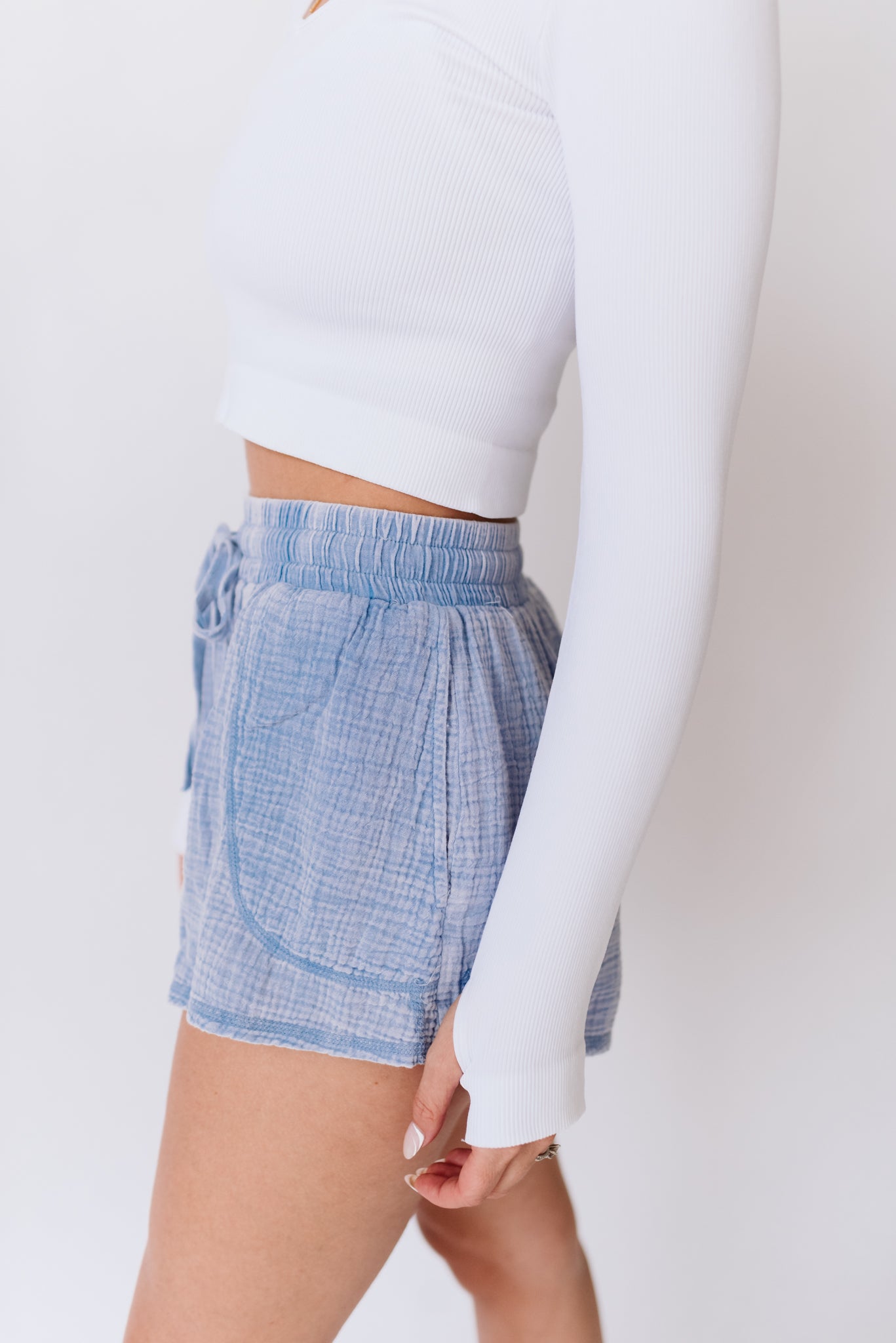Flare Waffle Shorts (Multiple Colors)