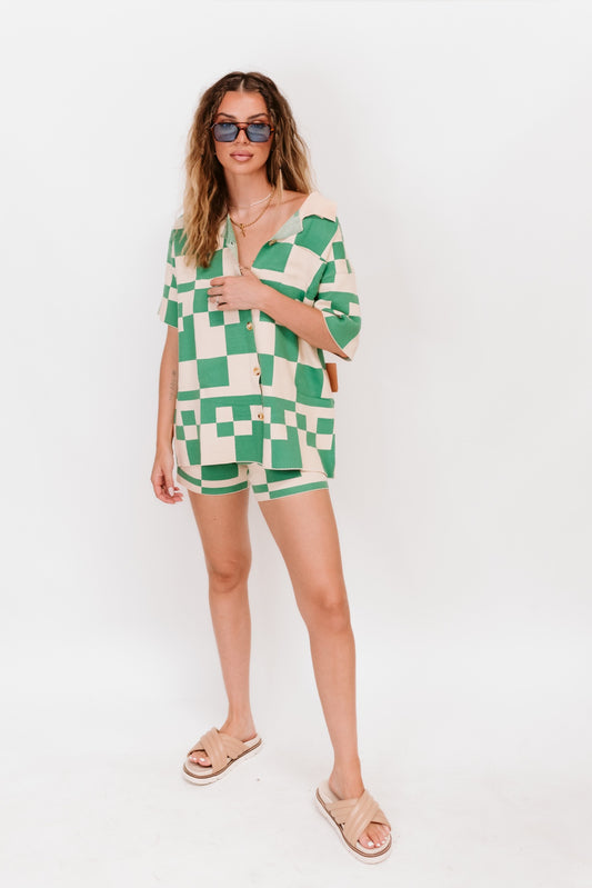 Chloe Button Up - Green