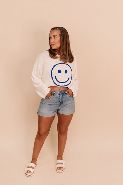 Smiley Long Sleeve Sweater