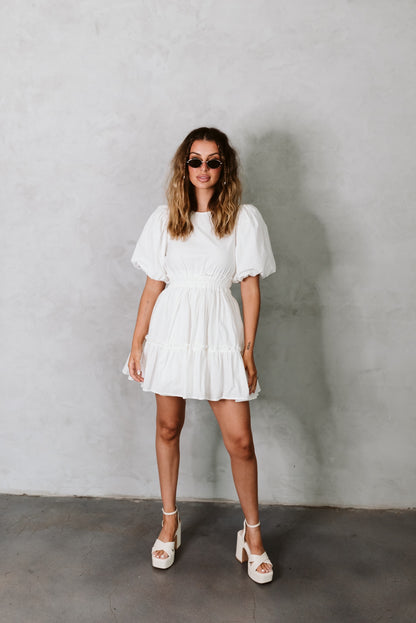Poplin Ruffle Dress