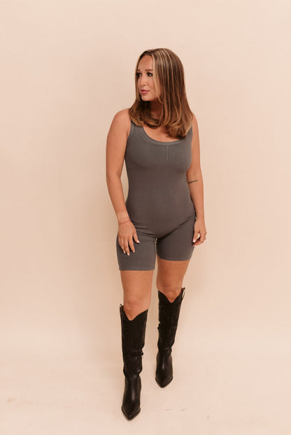 Ribbed Knit Romper (Multiple Colors)