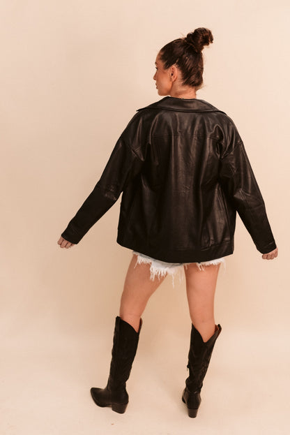Oversized Leather Jacket