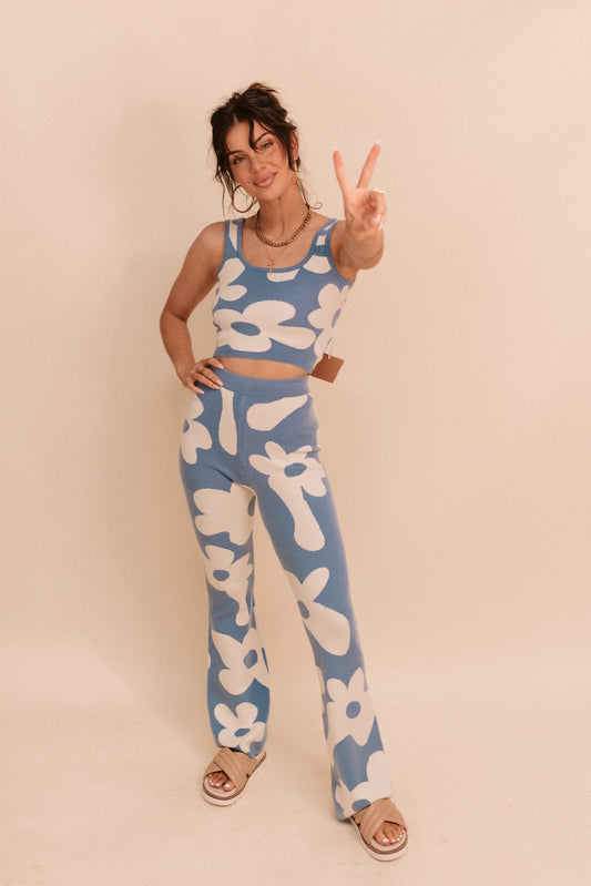 Daisy Blue Sweater Pants