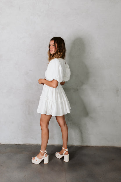 Poplin Ruffle Dress