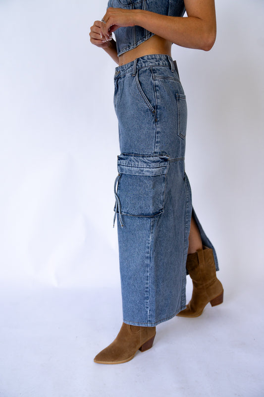 Tia Cargo Maxi Skirt
