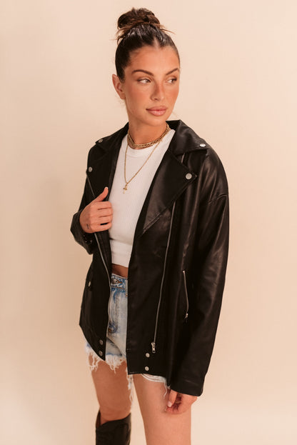 Oversized Leather Jacket