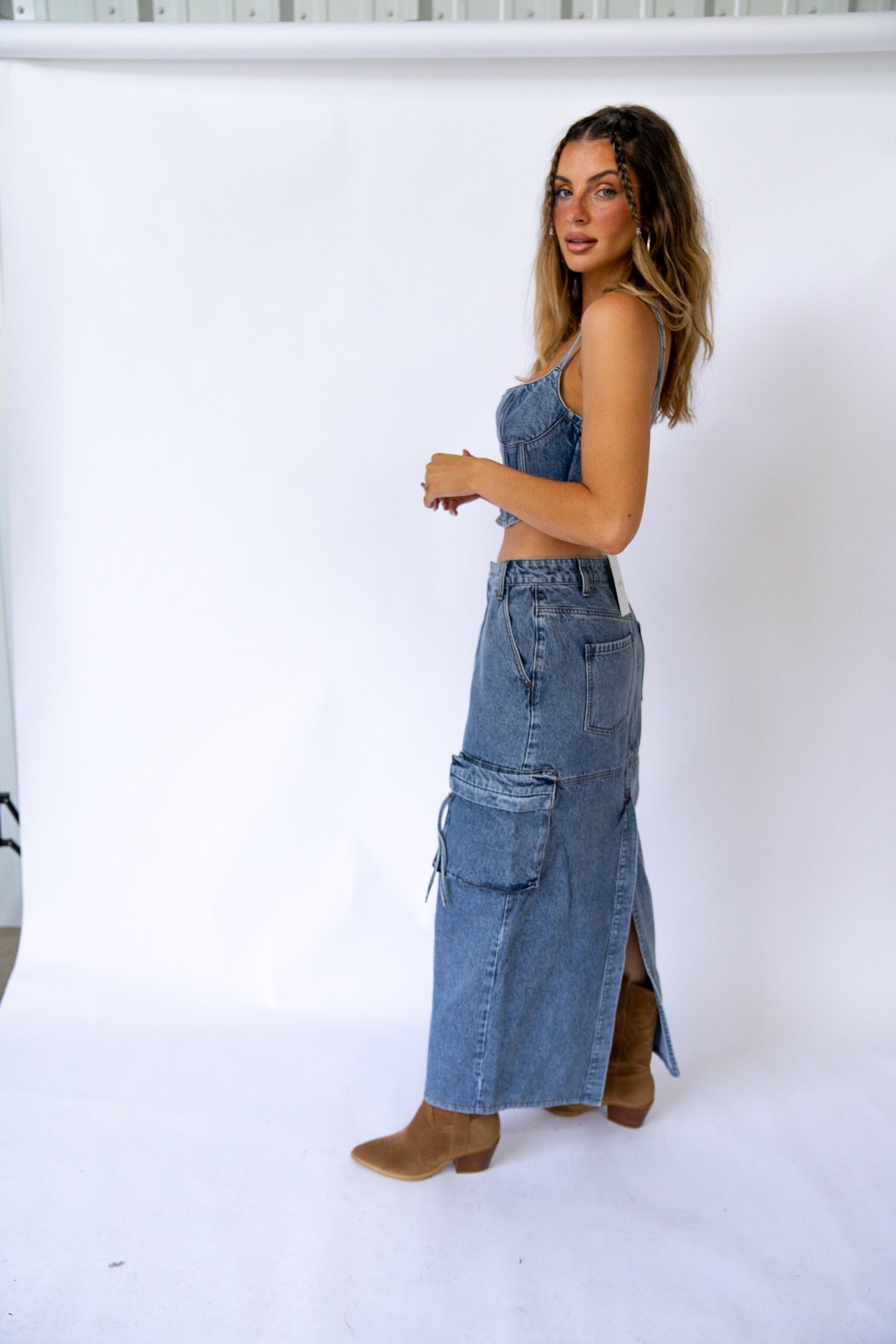 Tia Cargo Maxi Skirt