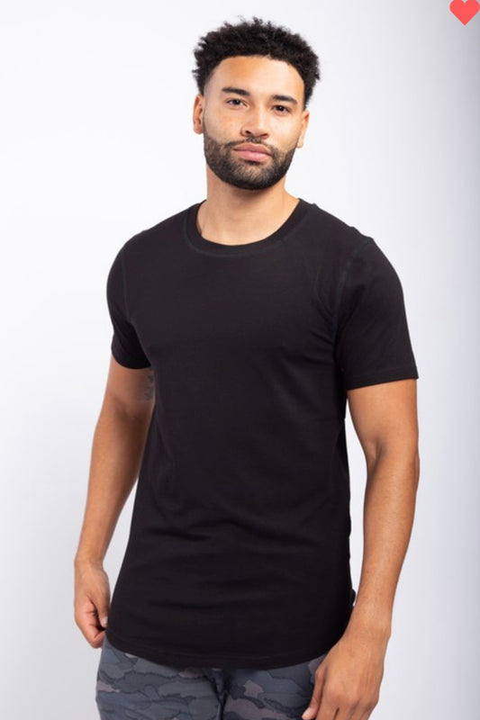 Curved Hem Short Sleeve Shirt