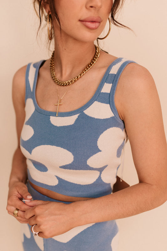 Daisy Blue Sweater Top