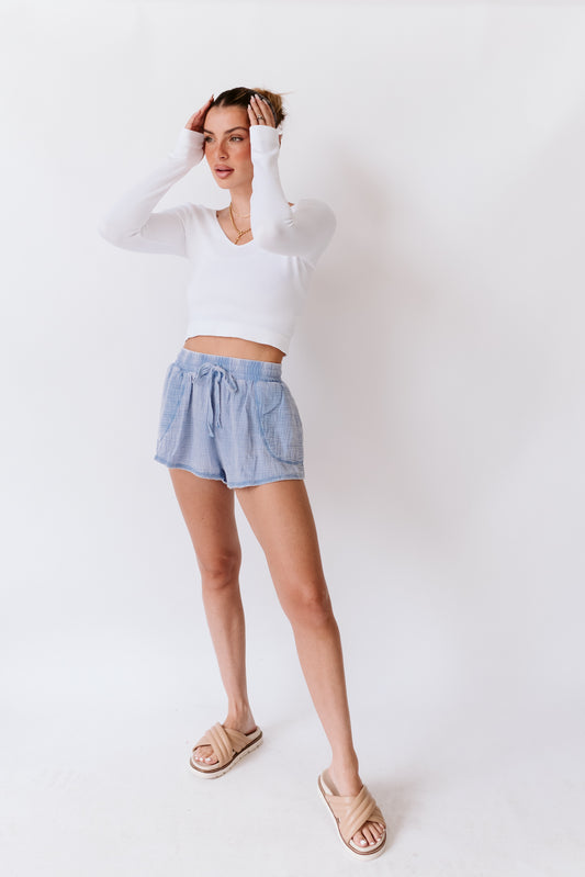 Flare Waffle Shorts (Multiple Colors)