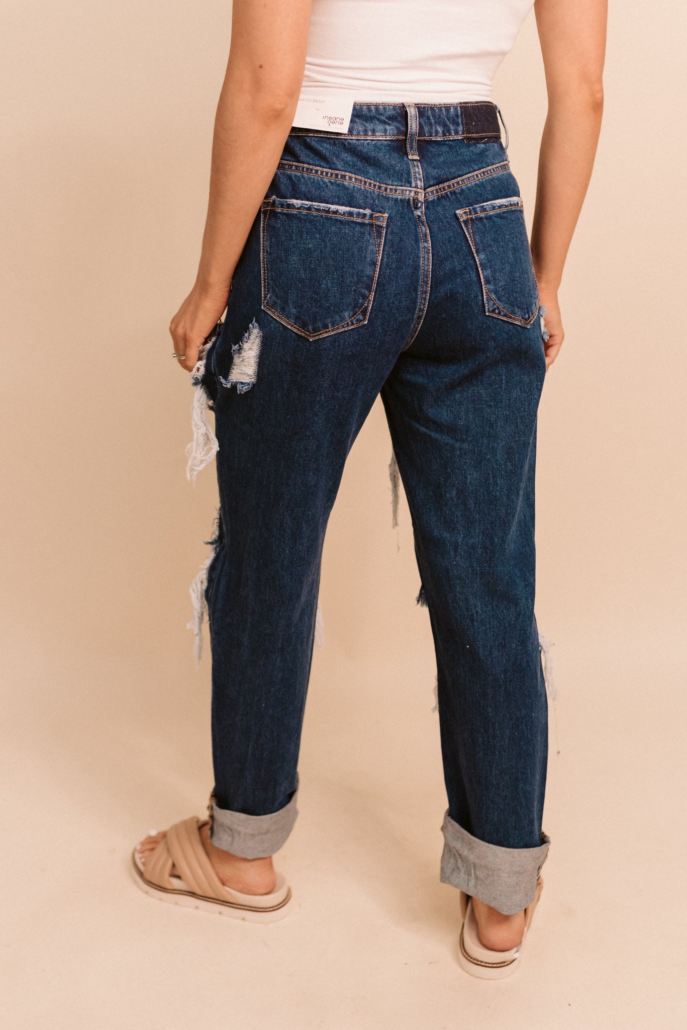 Ripped High Waisted Mom Jeans