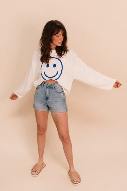 Smiley Long Sleeve Sweater