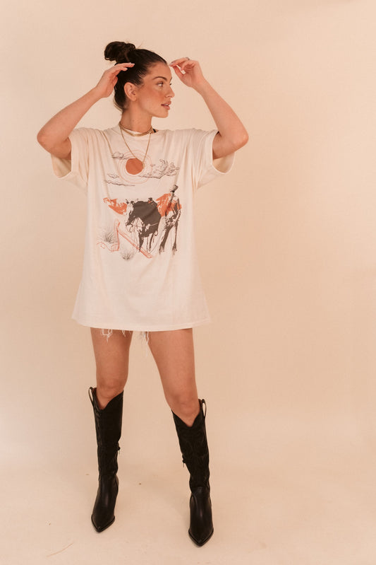 Cowboy Graphic T Dress