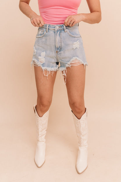 Brandi Distressed Denim Shorts