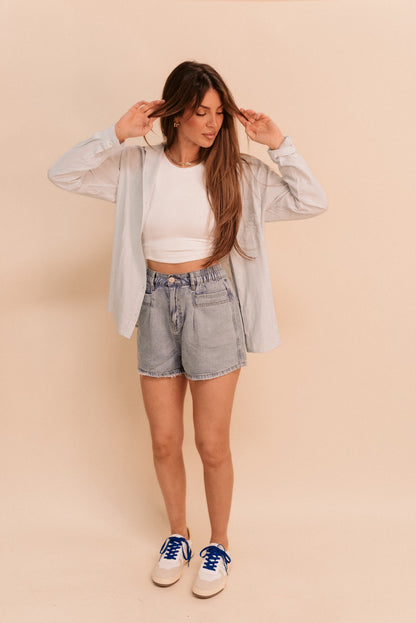 Mint Striped Button Down