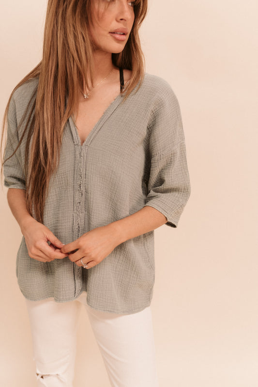 Genie Gauze Top (Multiple Colors)