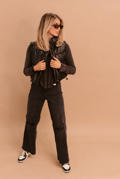 Ribbed Corset Long Sleeve
