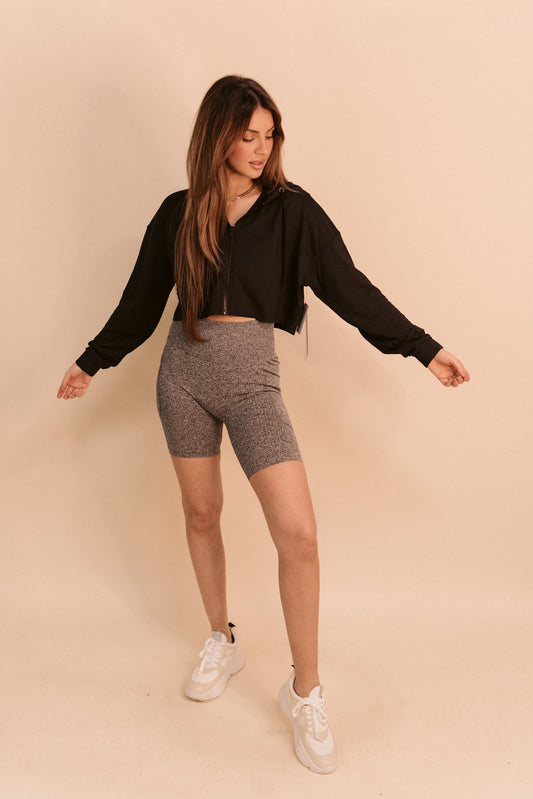 Cropped Zip Up
