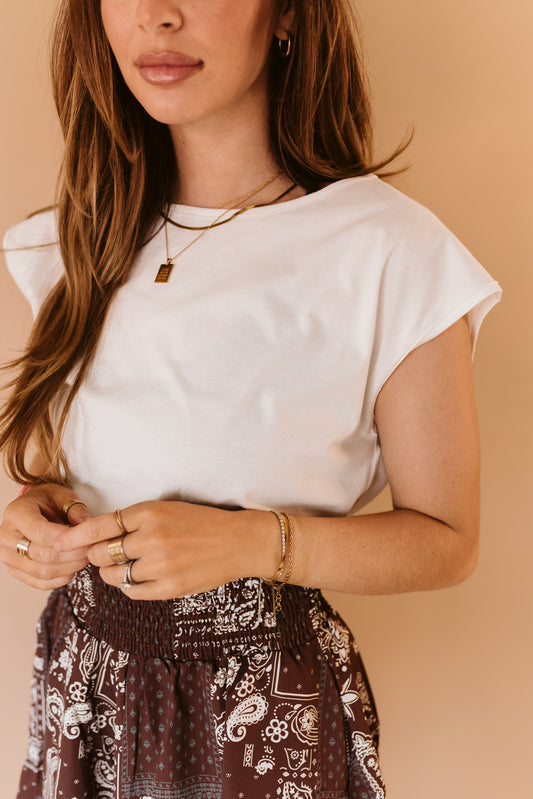Capped Sleeve Top