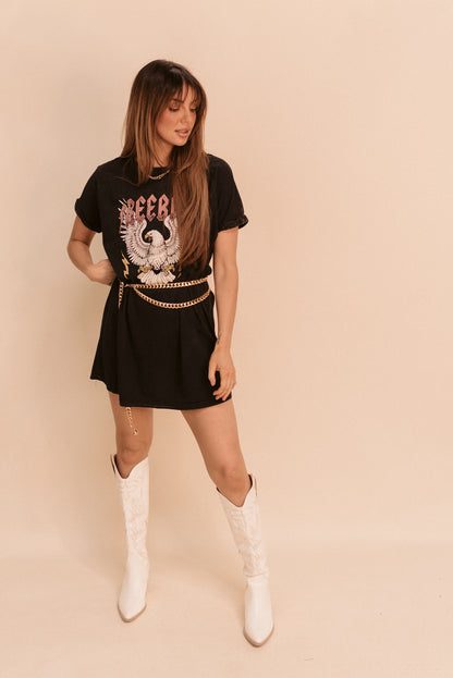Free Bird T-shirt Dress (Multiple Colors)