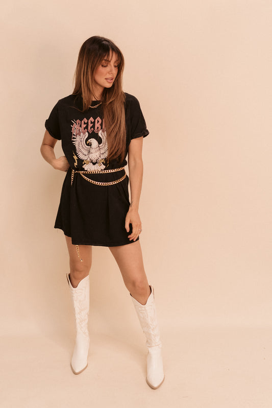 Free Bird T-shirt Dress (Multiple Colors)