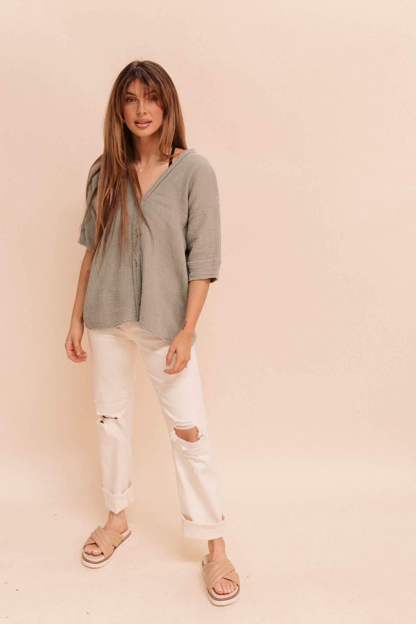 Genie Gauze Top (Multiple Colors)