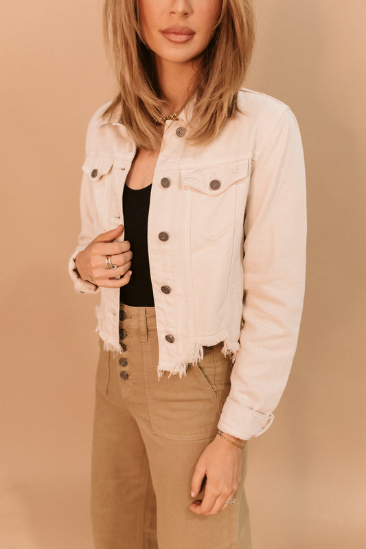 Cream Denim Jacket