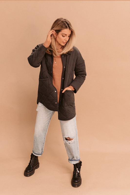 Quilted Longline Jacket