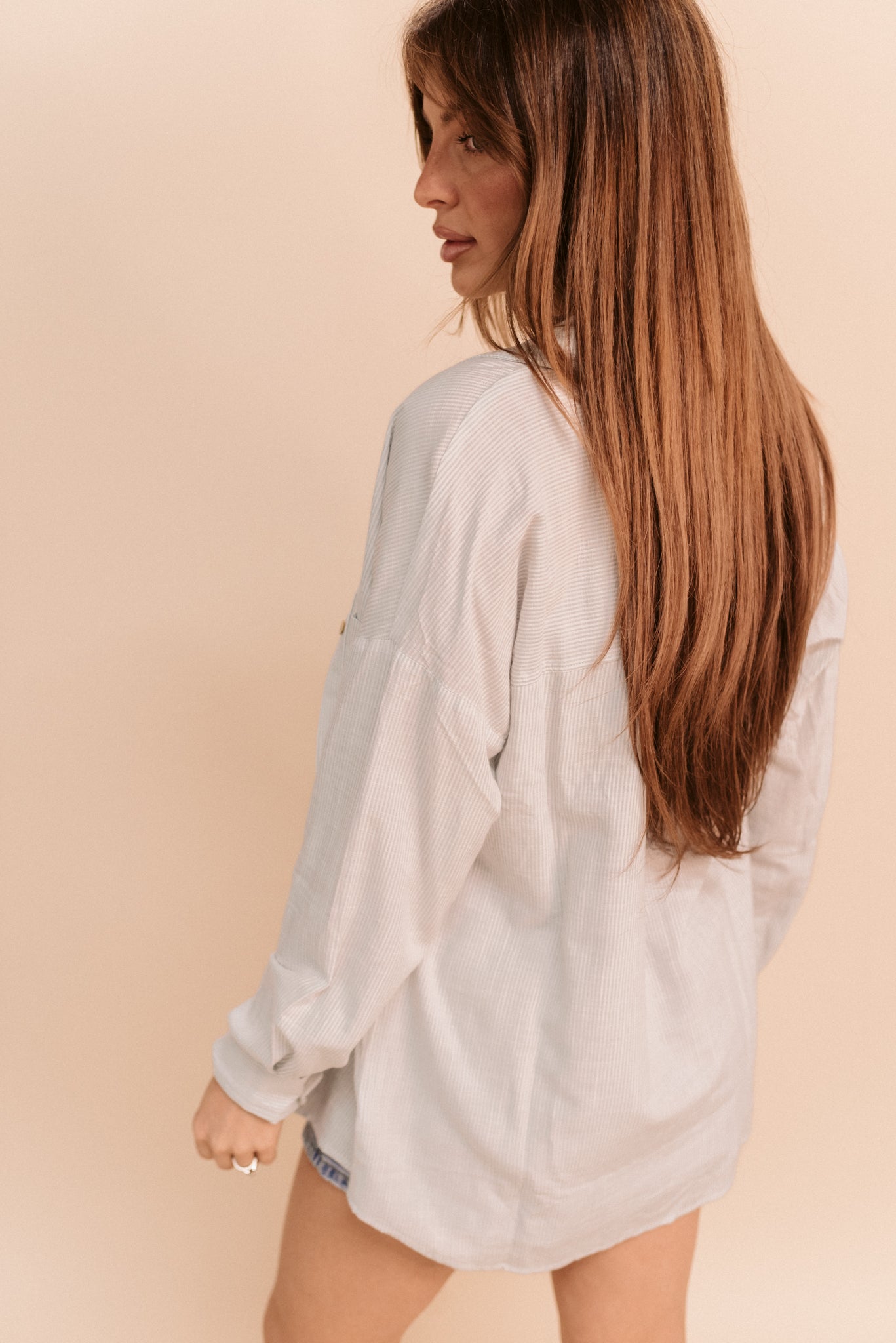 Mint Striped Button Down