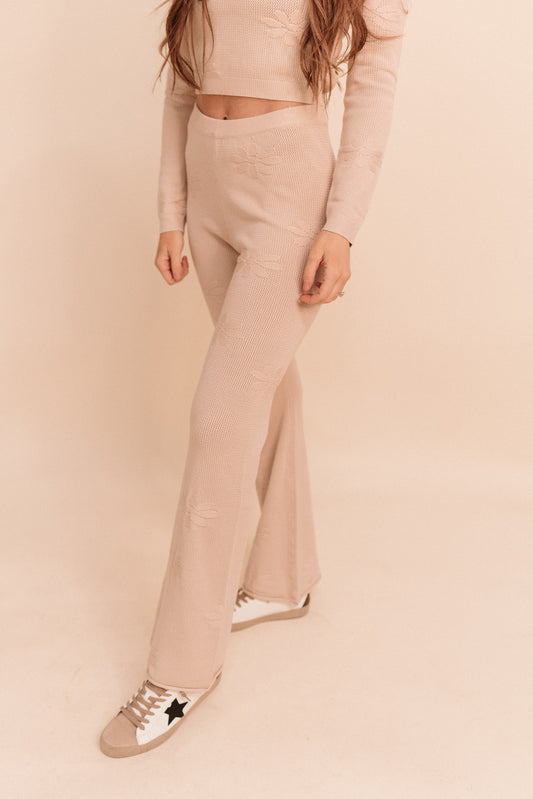 Beige Knit Pants