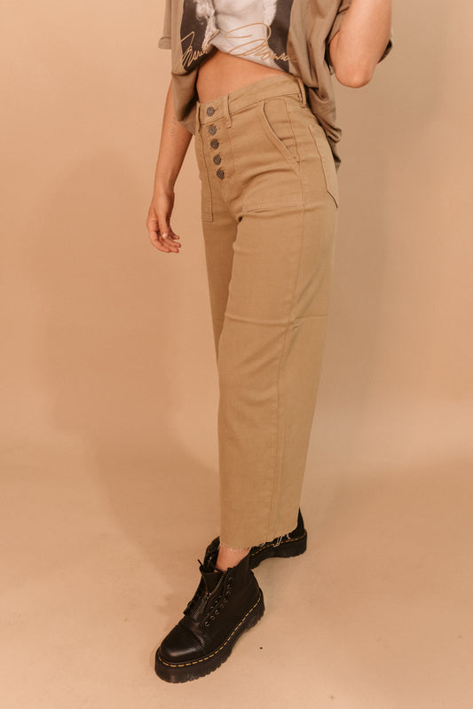 Wheat High Rise Denim