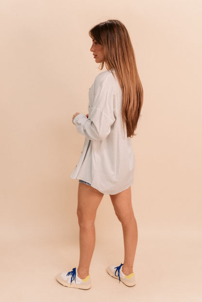 Mint Striped Button Down