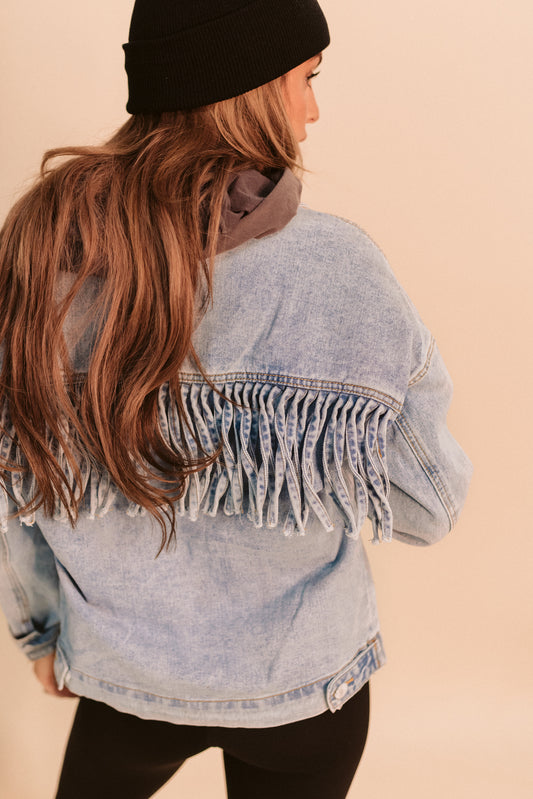 Fringe Vintage Denim Jacket