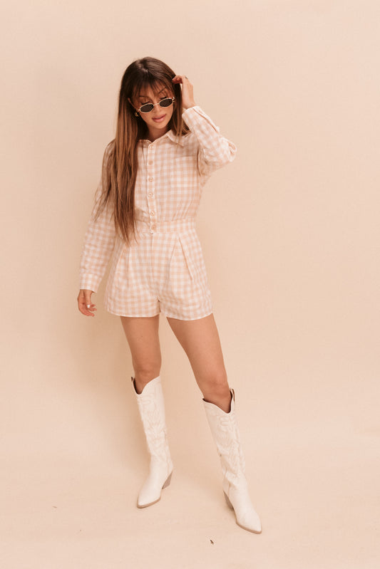 Gingham Romper
