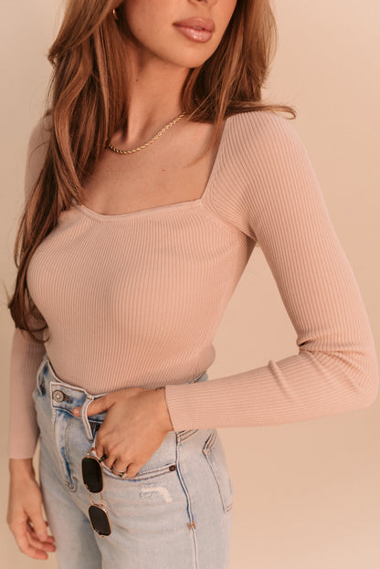 Sweetheart Ribbed Bodysuit