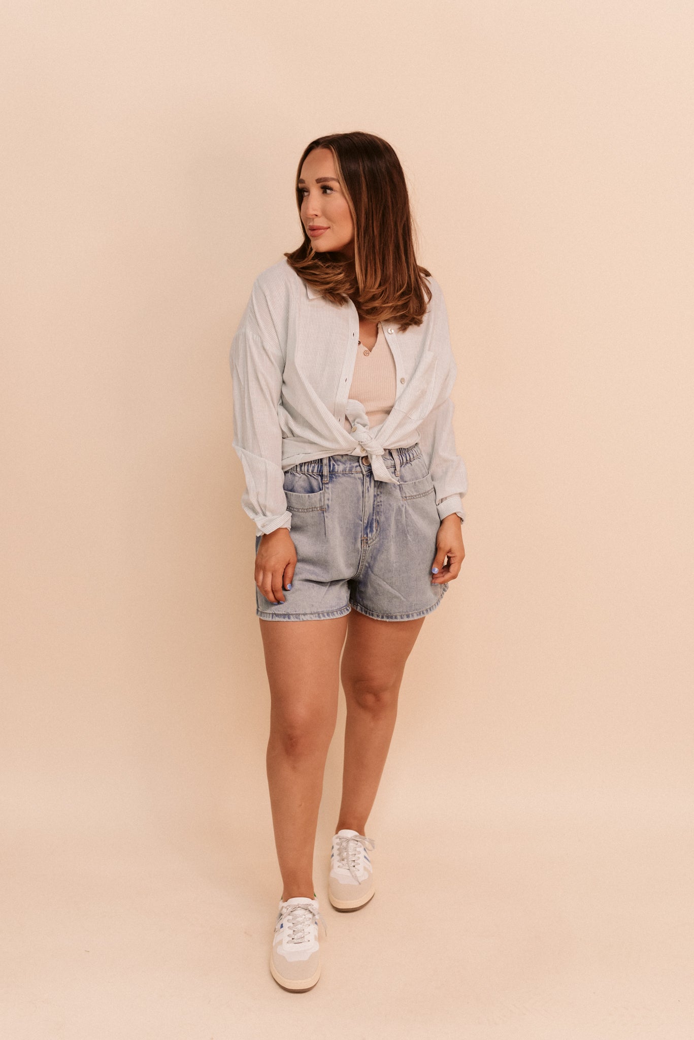 Mint Striped Button Down