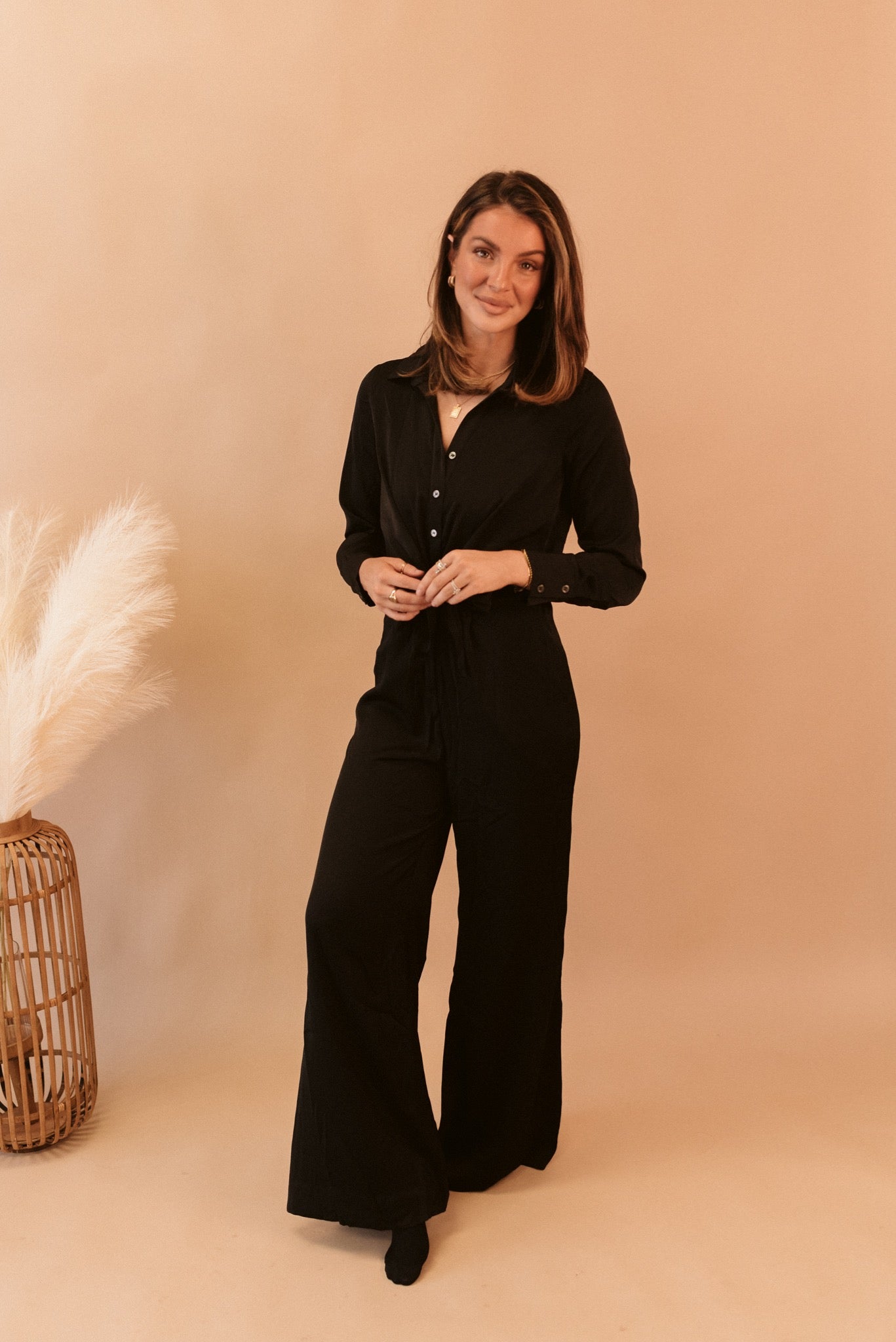 Satin Tie Jumpsuit - Multiple colors