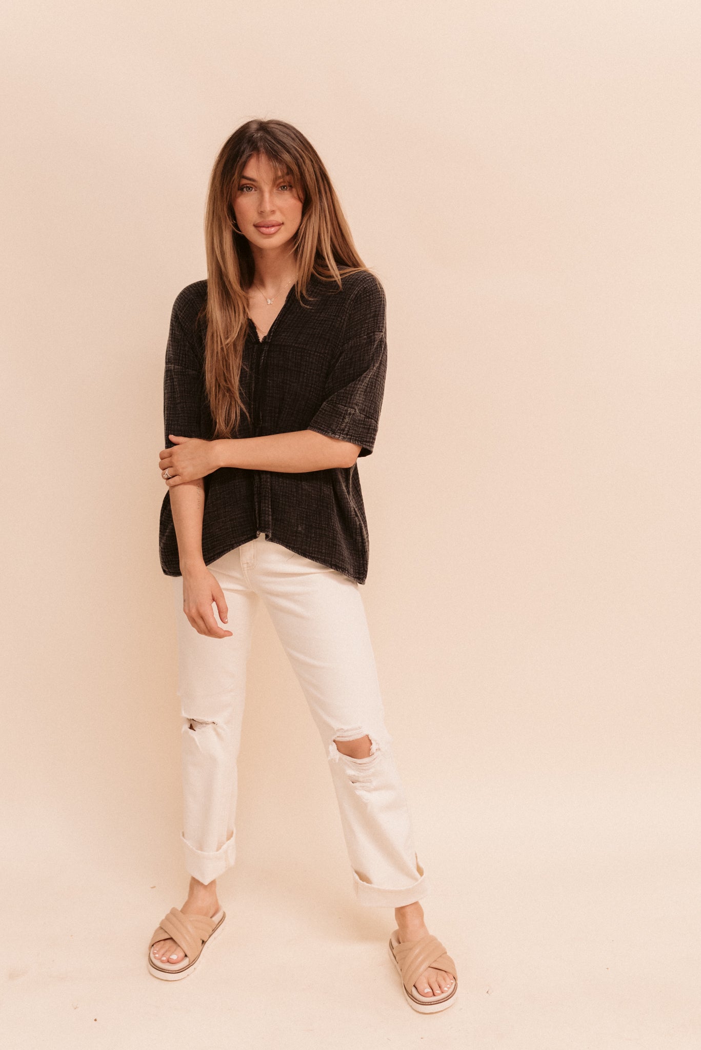 Genie Gauze Top (Multiple Colors)