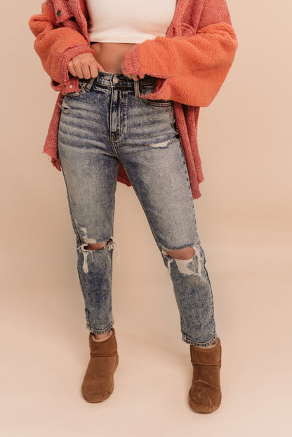 Distressed Mom Jean
