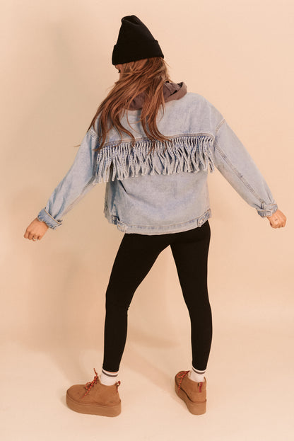Fringe Vintage Denim Jacket